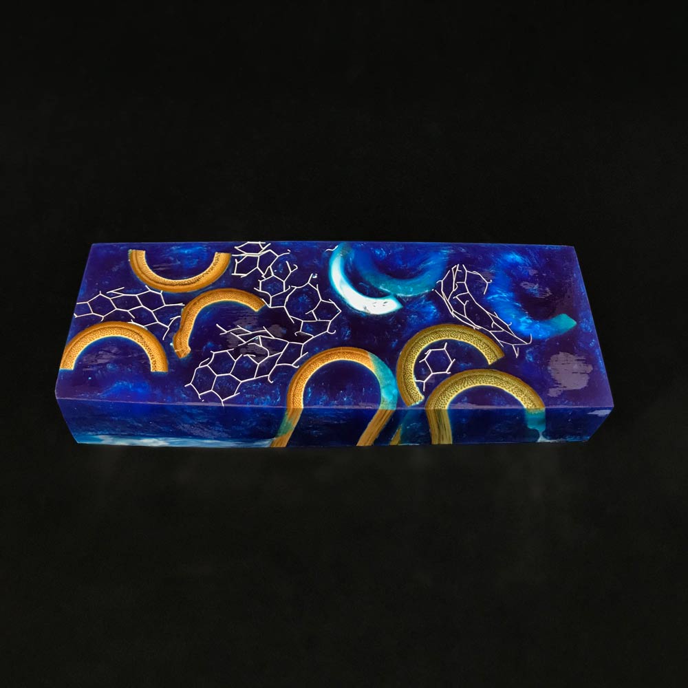 竹のハニカムハイブリッドウッド青白